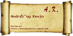 Andrásy Kevin névjegykártya