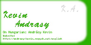 kevin andrasy business card